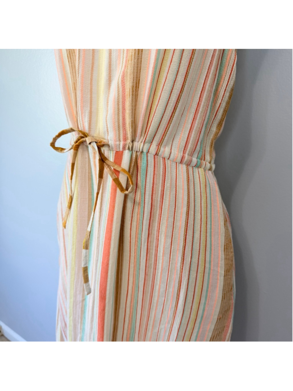 Ace & Jig Dunes Maxi Dress Striped Ray Cotton Women Large Resort Wear - Picture 8 of 14